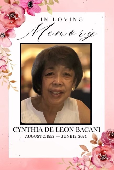 Obituary of Cynthia Bacani
