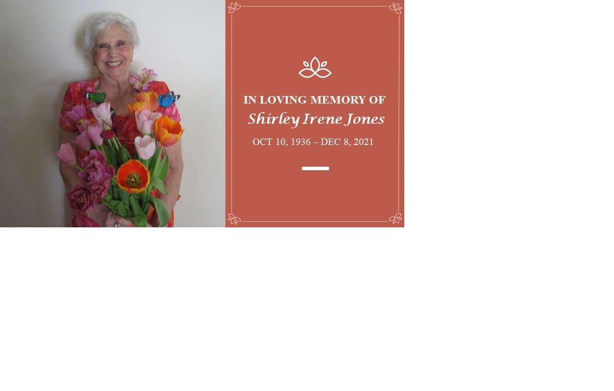 Obituary of Shirley Irene Jones