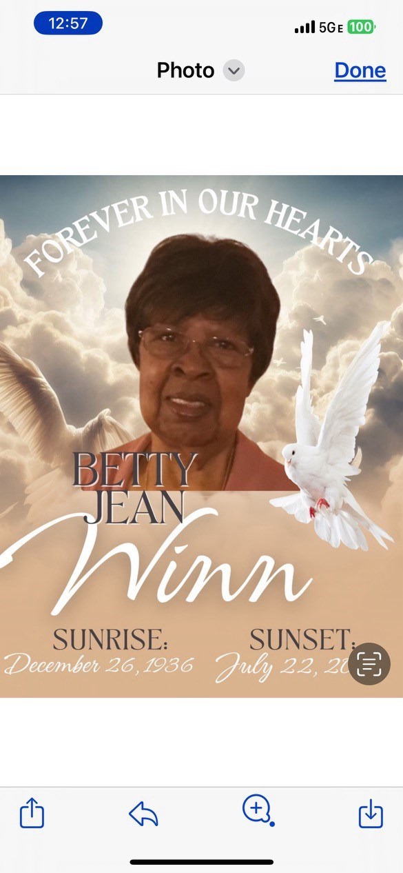 Obituary of Betty J Winn