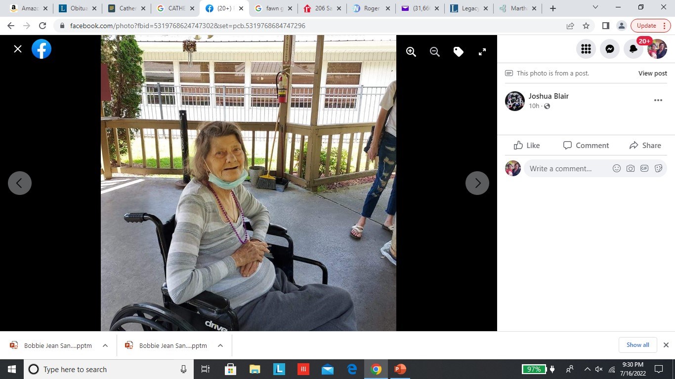 Obituary of Bobbie Jean Sanders