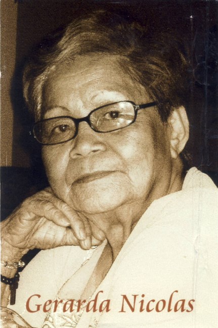 Obituary of Gerarda Manalo Nicolas