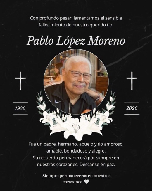 Obituary of Pablo M Lopez