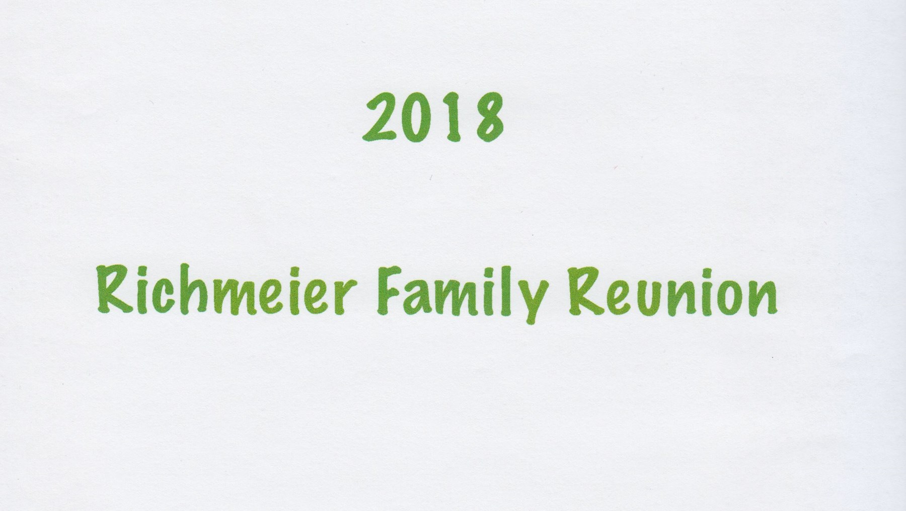 Obituary of Richmeier Family Reunion