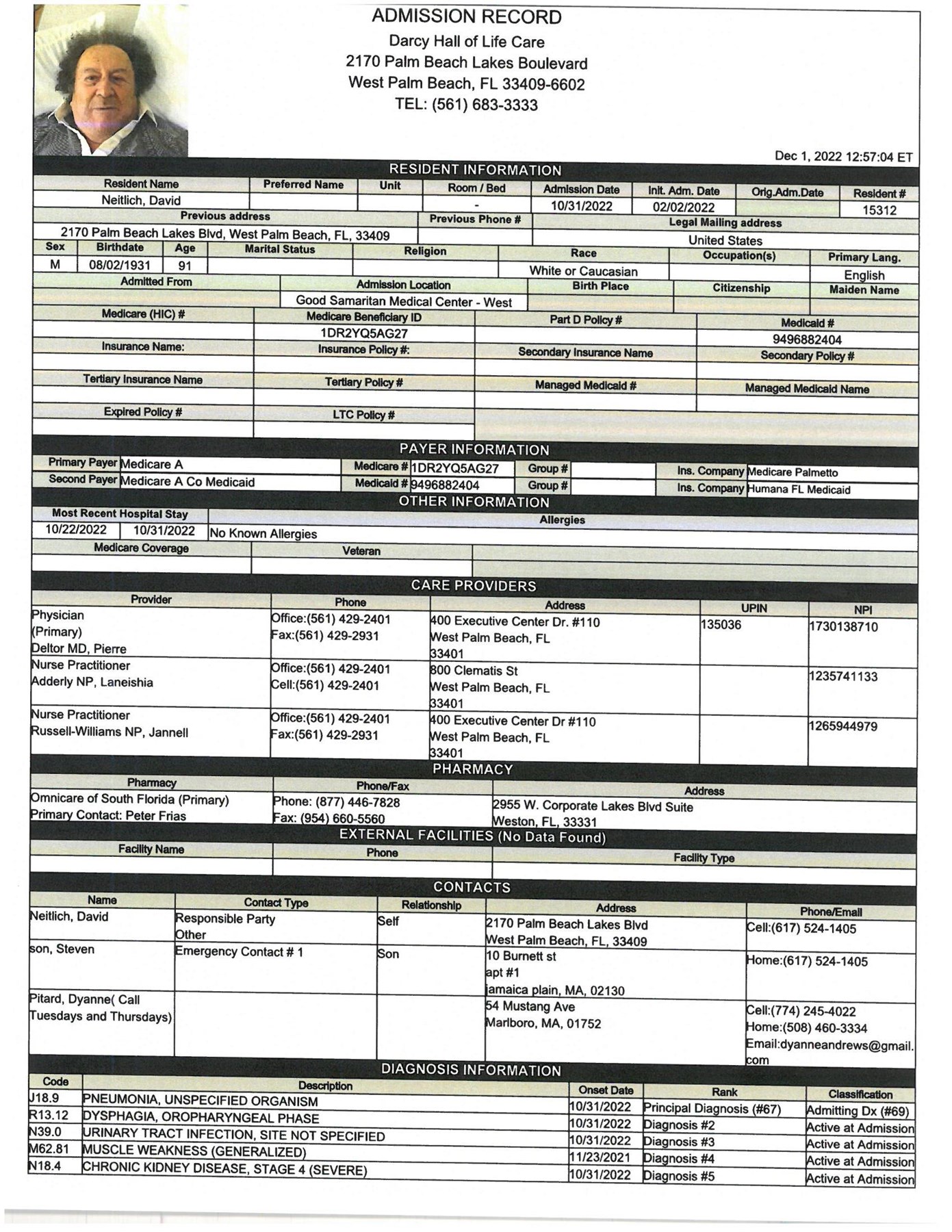 Obituary of David Emanuel Neitlich