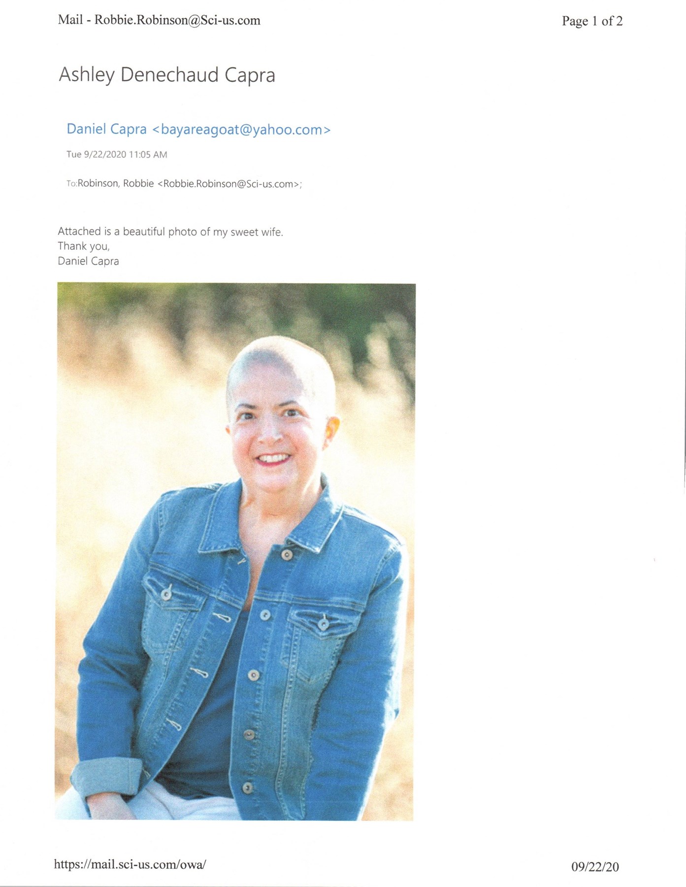 Obituary of Ashley D Capra