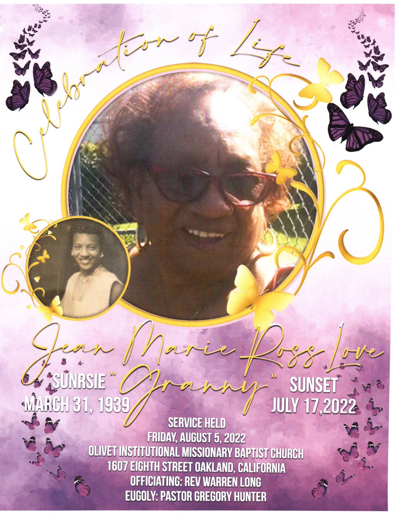 Obituary of Jean M Love