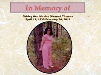 Obituary of Shirley Maxine Stewart Thomas