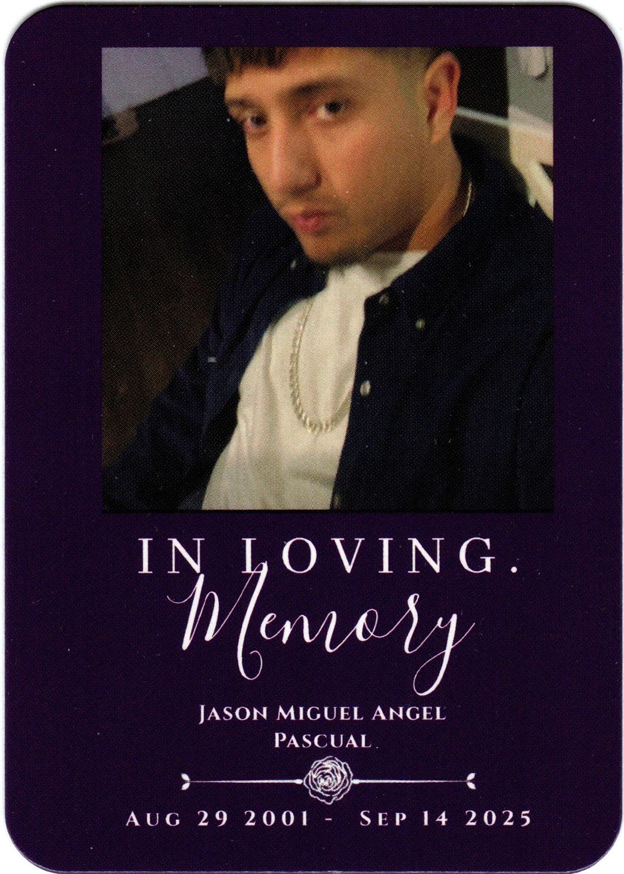 Obituary of Jason Miguel Angel Pascual