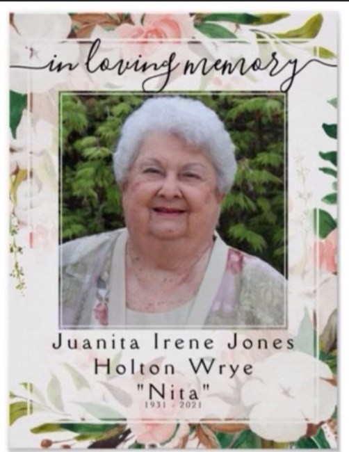 Avis de décès de Juanita Jones Wrye