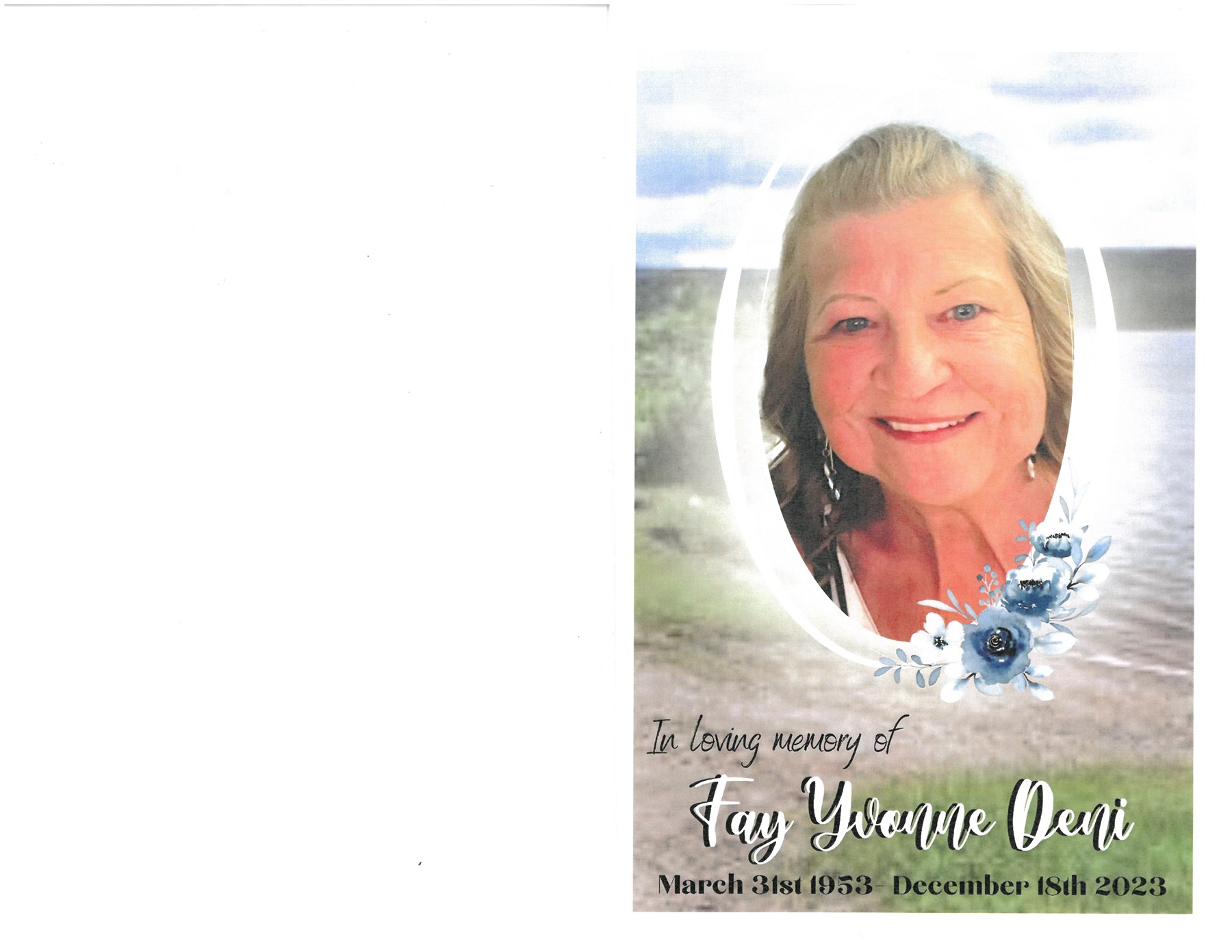 Obituary of Fay Yvonne Deni