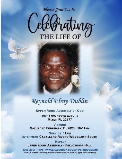 Obituary of Reynold Elroy Dublin