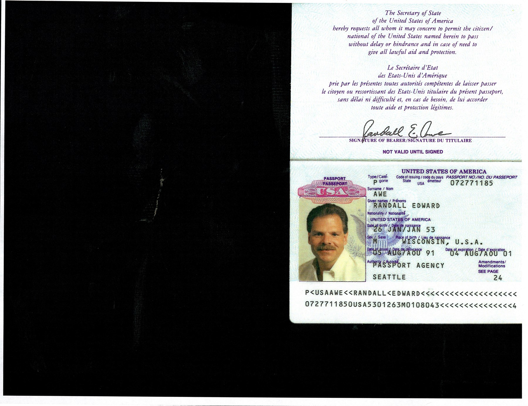 Avis de décès de Randall Edward Awe