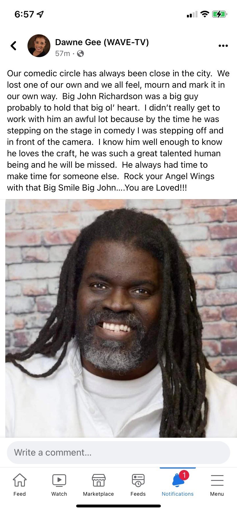 Obituary of John "Big John" Fitzgerald Richardson