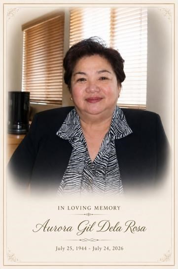 Obituary of Aurora Gil de la Rosa