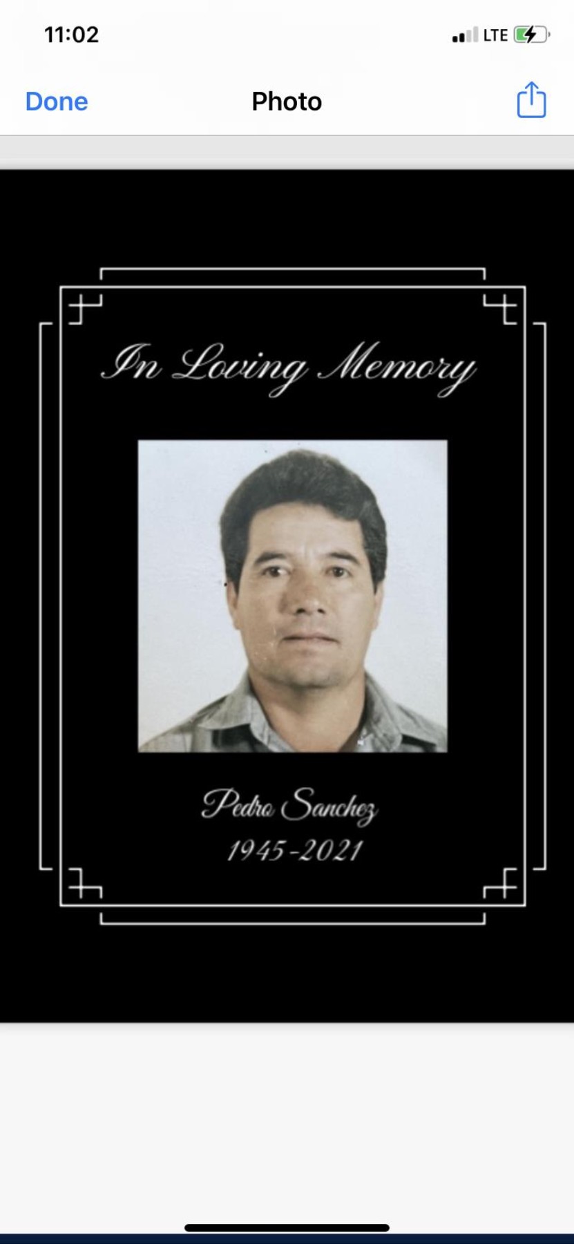 Obituary of Pedro Sanchez