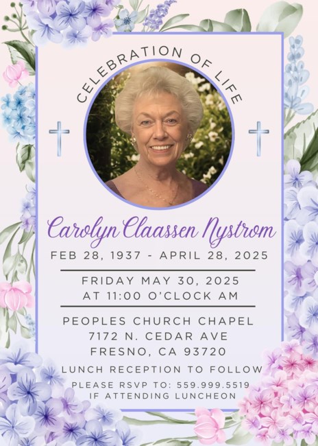 Obituary of Carolyn Ruth Claassen