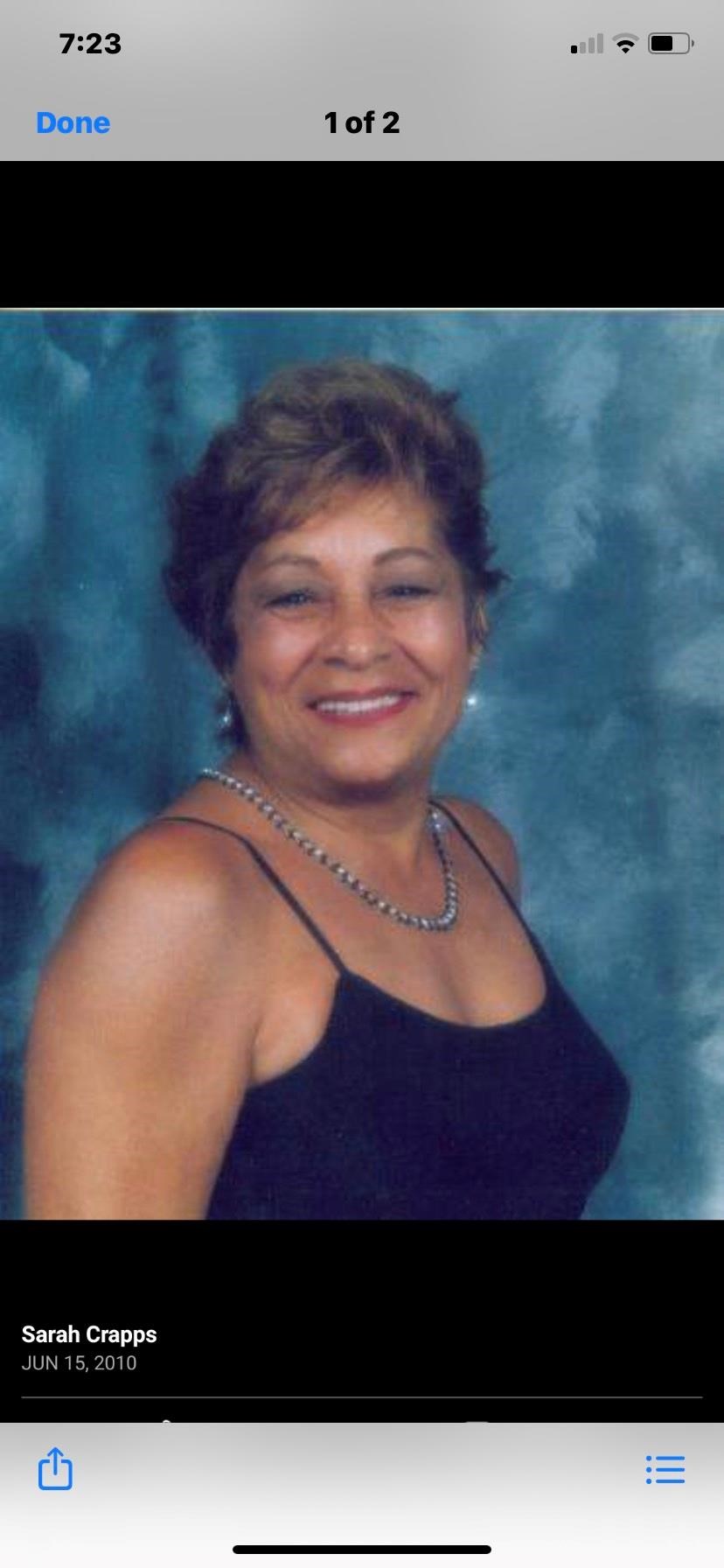 Obituary of Sarah Crapps