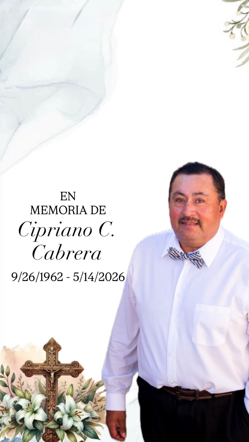 Obituary of Cipriano Cabrera Corralejo