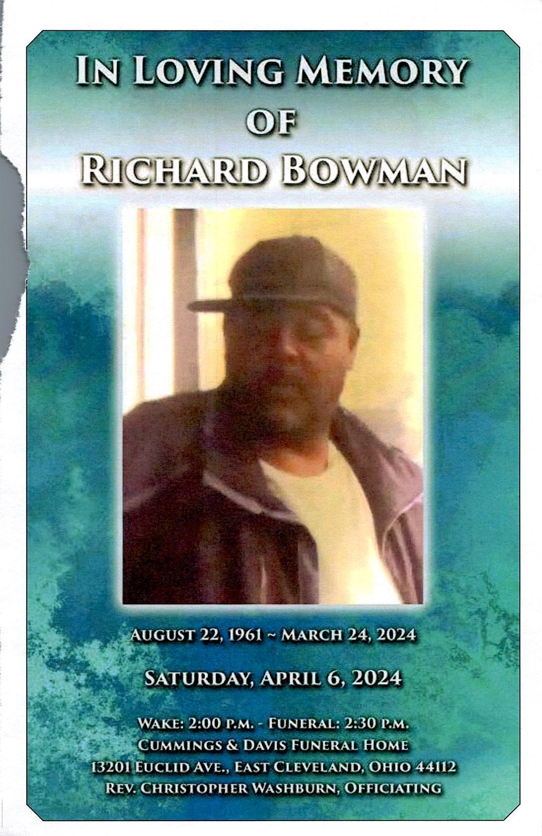 Obituary of Richard Bowman
