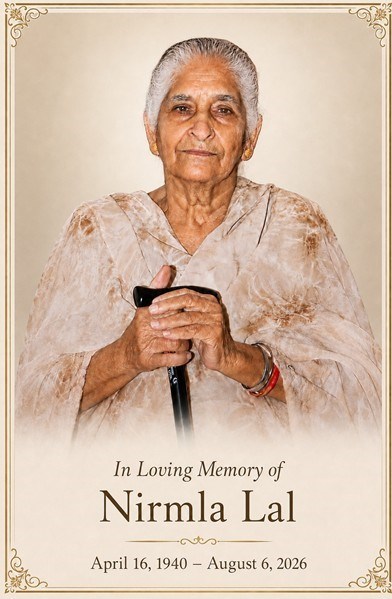 Obituary of Nirmla Lal