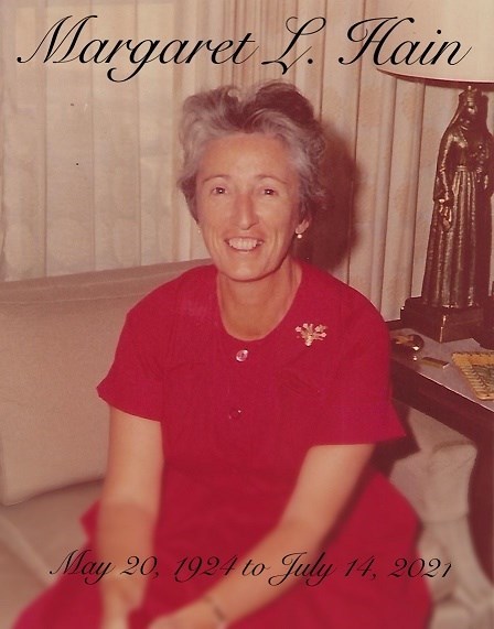 Obituary of Margaret L Hain