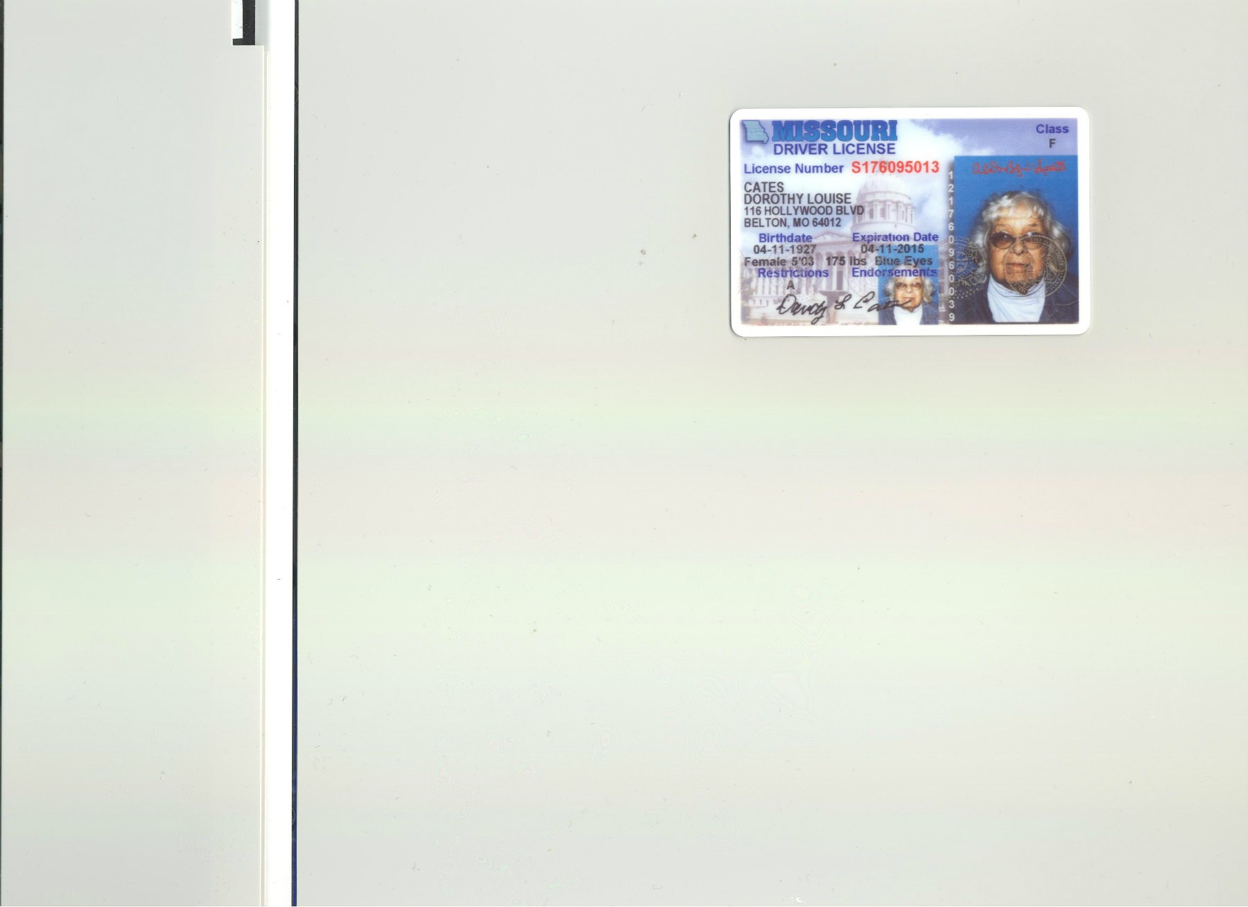 Obituary of Dorothy Louise Cates