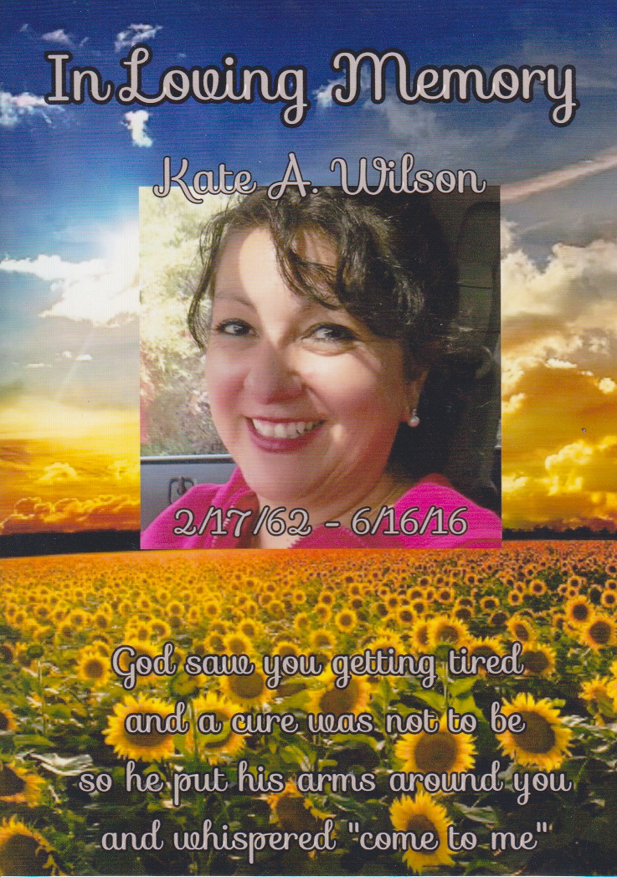 Obituary of Kate Wilson