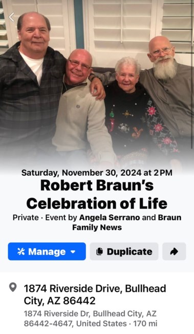 Obituario de Robert Steven Braun