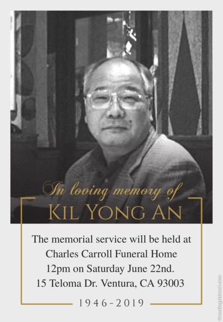 Obituario de Kil Yong AN