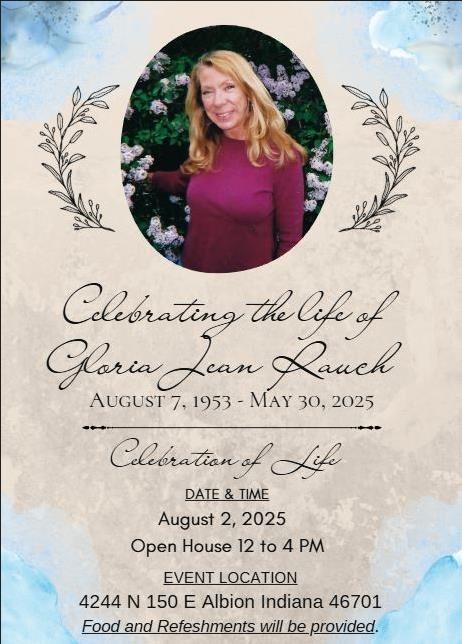Obituary of Gloria Jean Rauch
