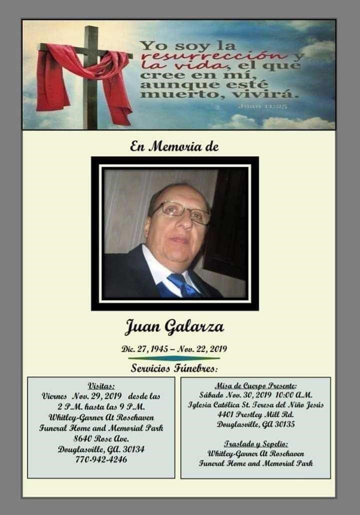Obituary of Juan Octavio Galarza