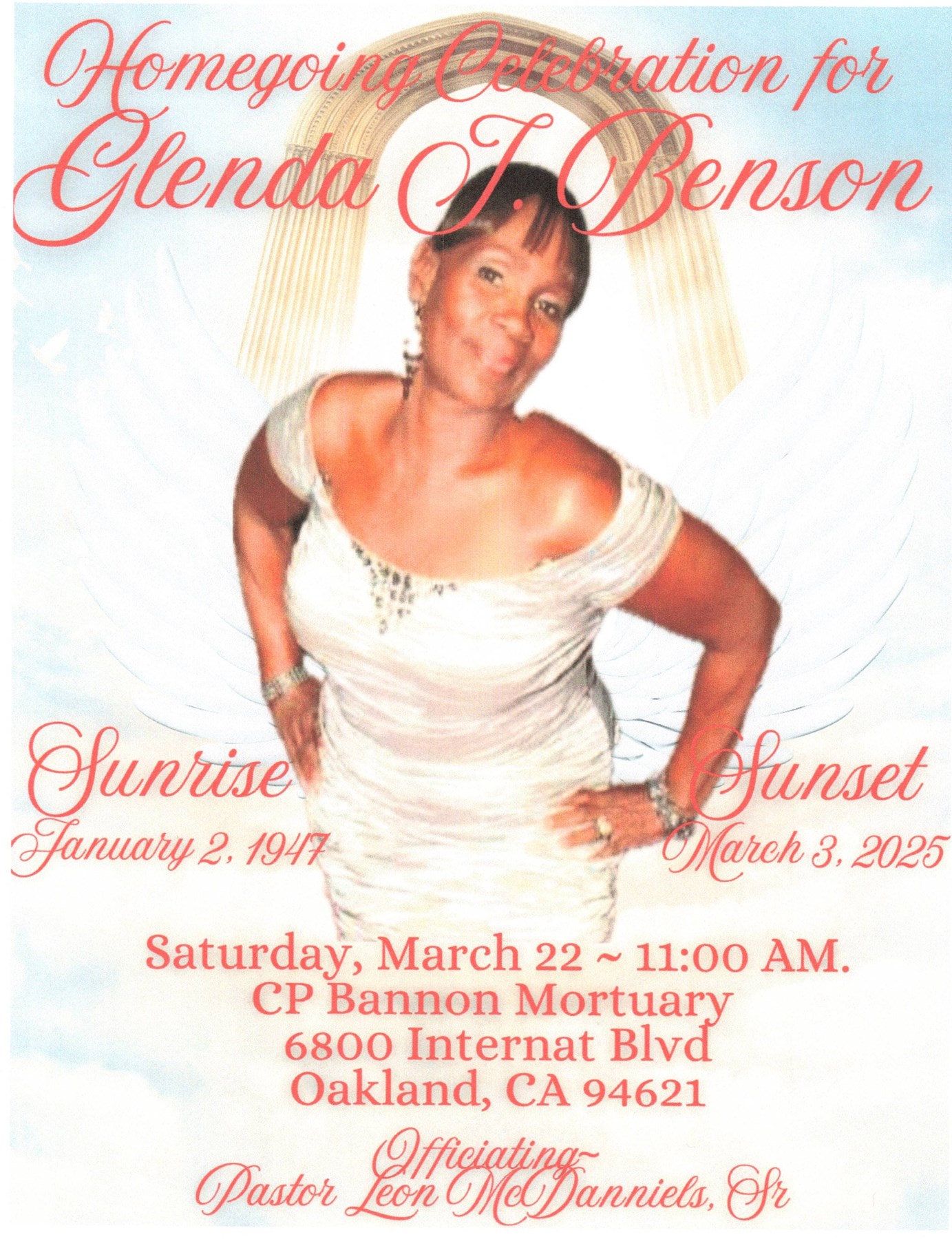 Avis de décès de Mrs. Glenda Benson