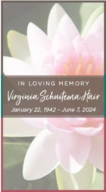 Obituary of Virginia Schuitema Hair
