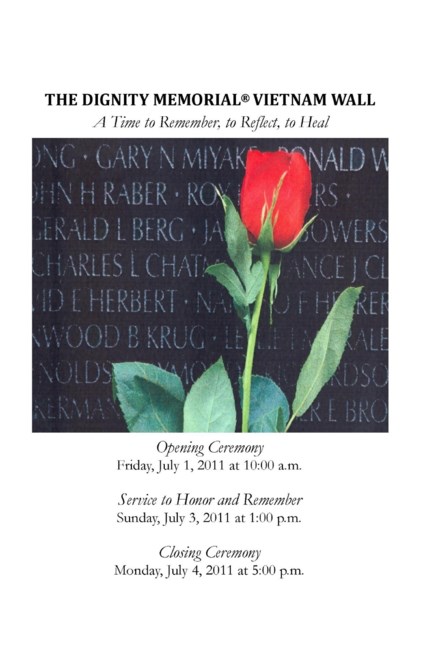 Obituary of The Dignity Memorial Vietnam Wall
