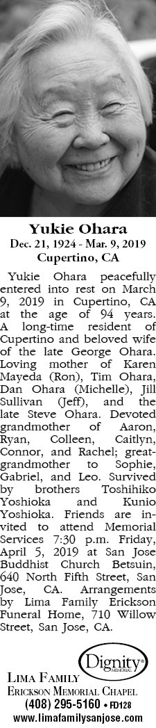 Obituary of Yukie Ohara