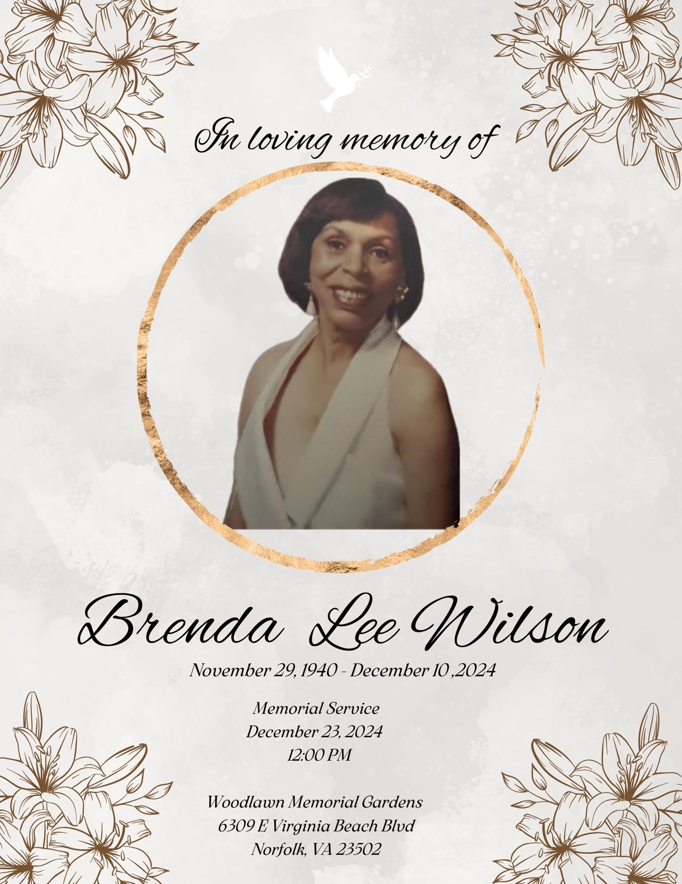 Obituary of Brenda Lee Wilson