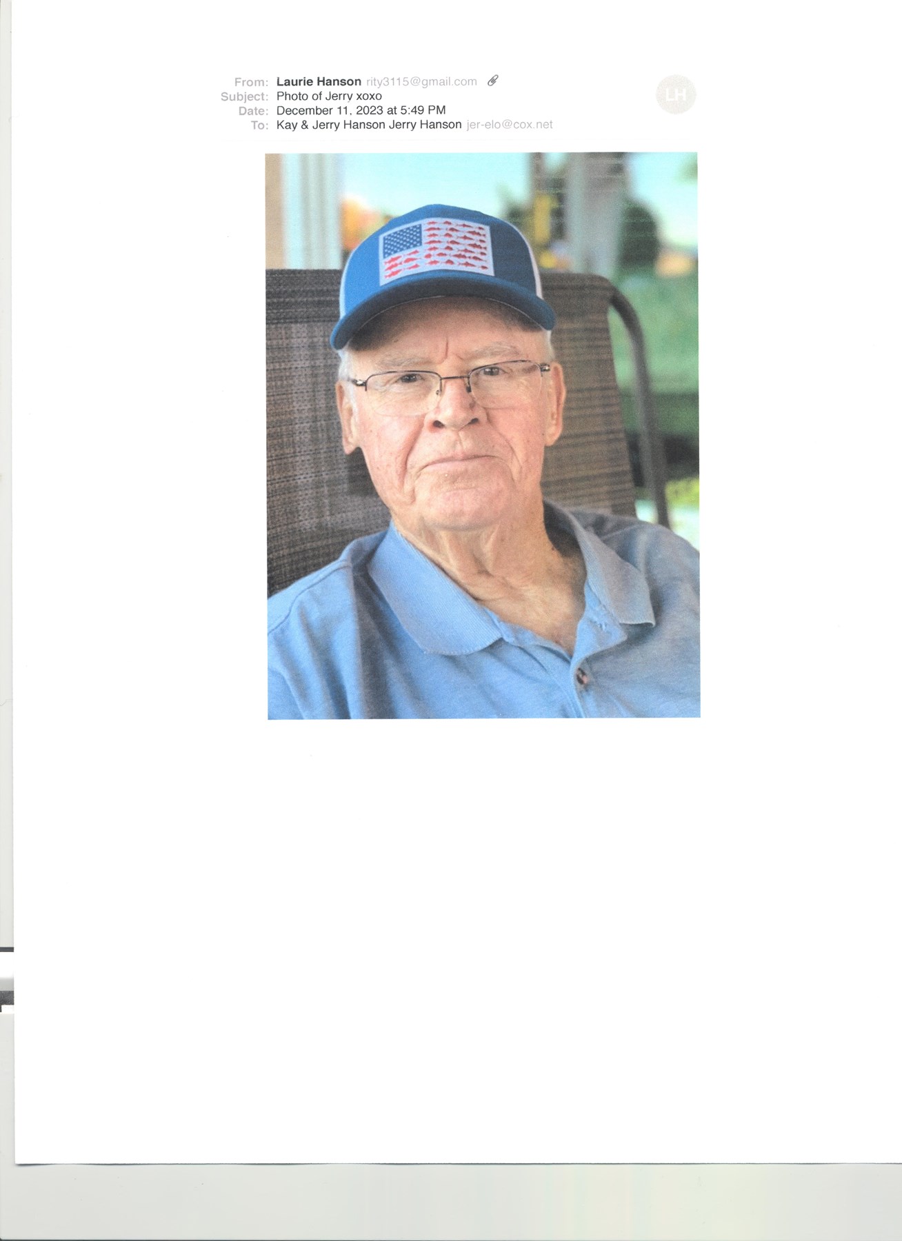 Obituary of Jerome Gerald Hanson