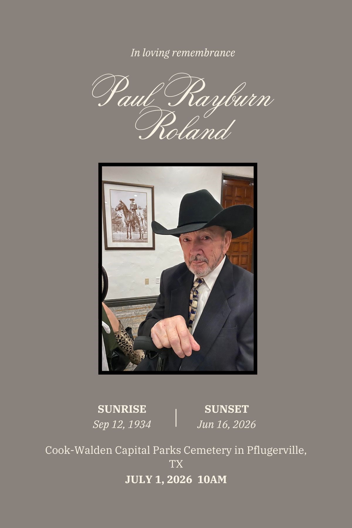 Obituary of Paul Roland