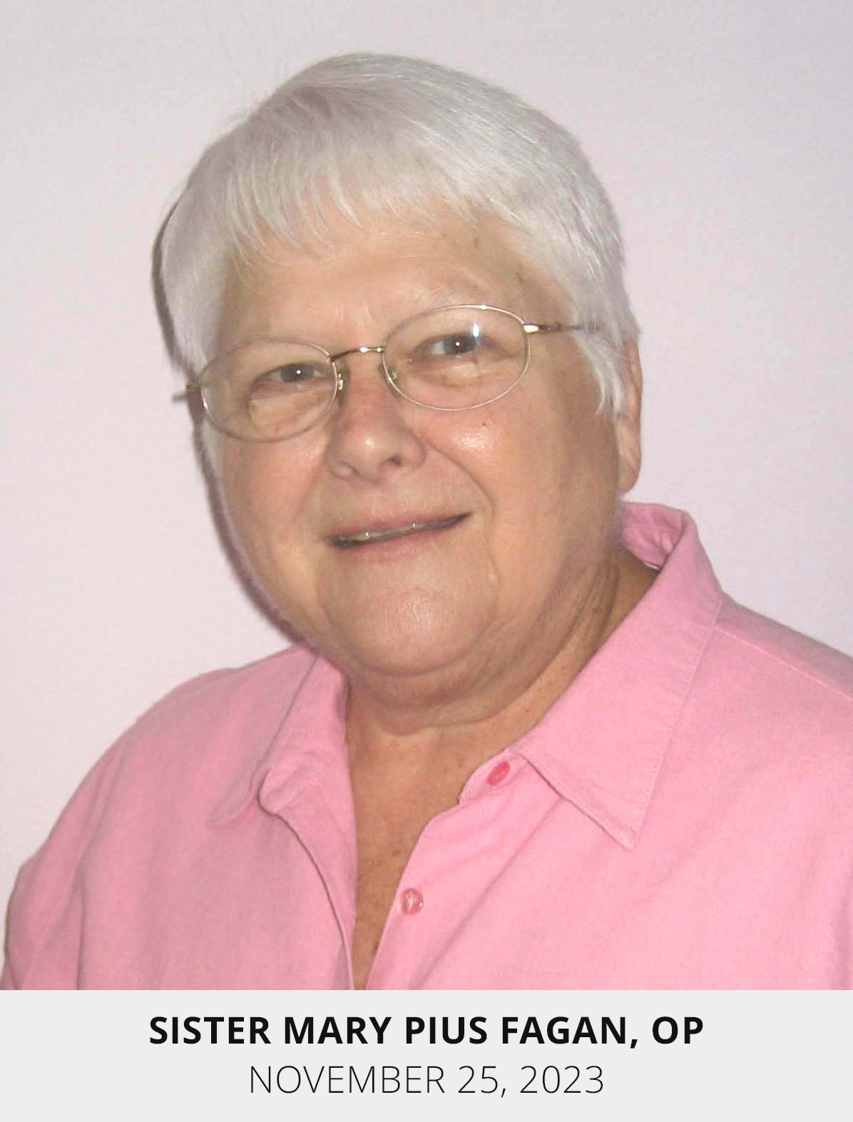 Obituary of Sr. Mary Pius Fagan