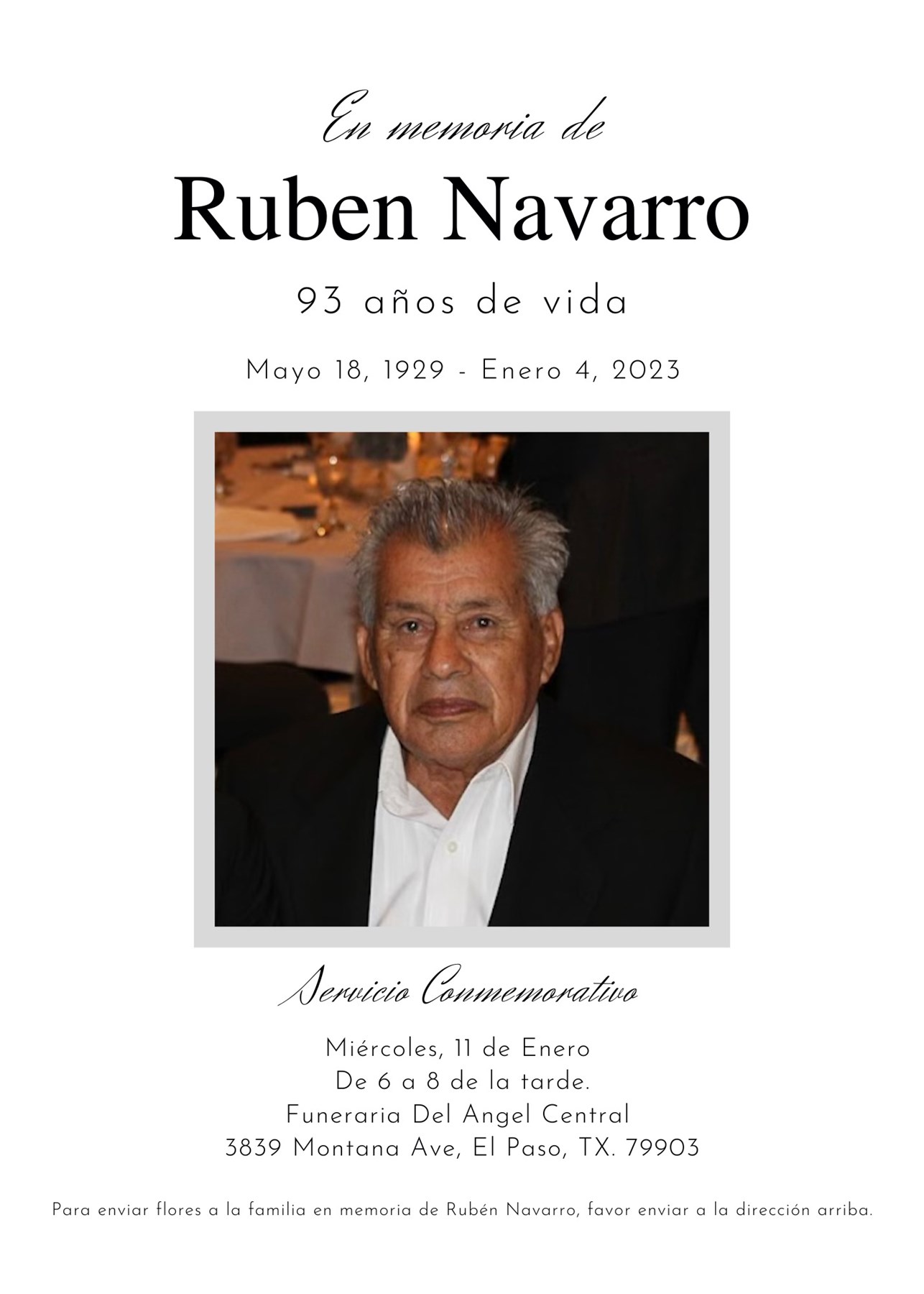Obituary of Ruben Navarro