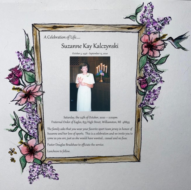 Obituario de Suzanne Kay  Kalczynski