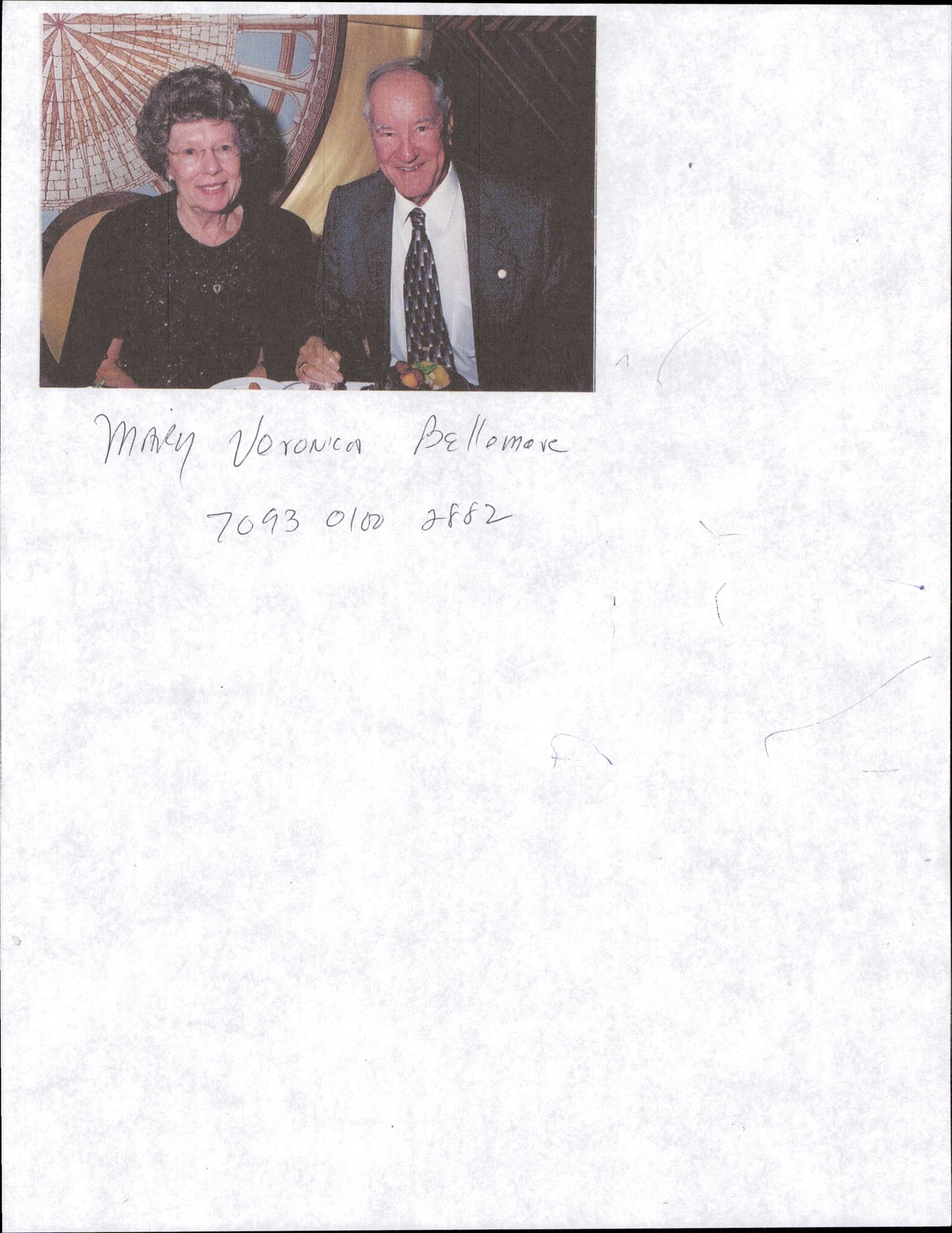 Obituary of Mary Veronica Bellemare