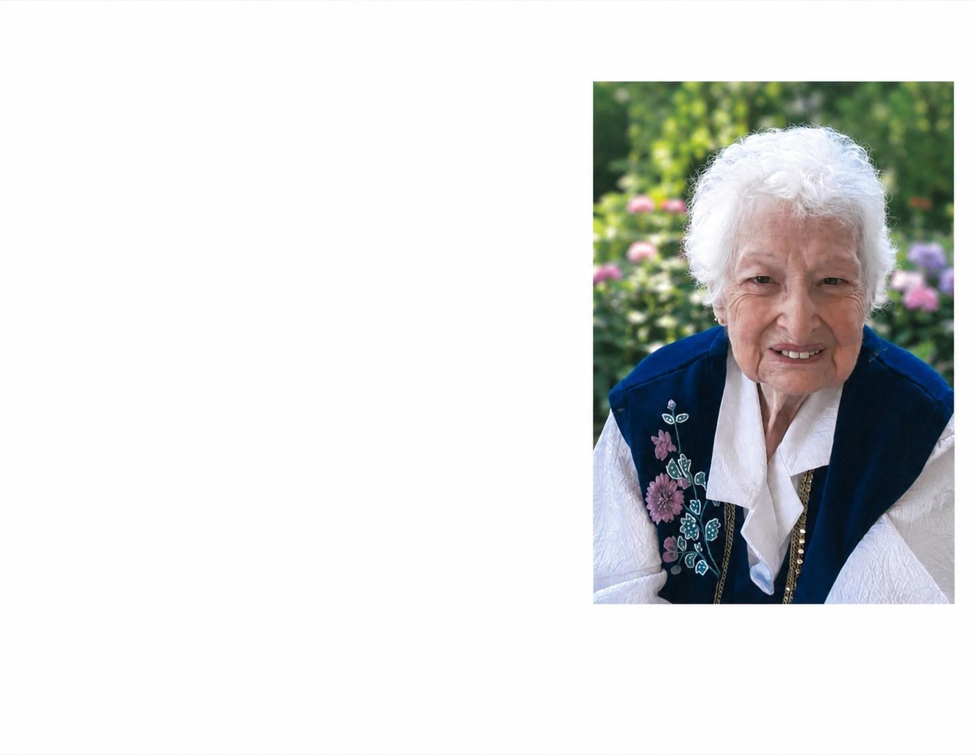 Obituary of Augustina Mary Buxbaum