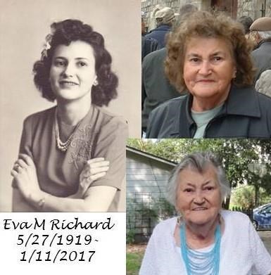 Avis de décès de Eva Marie Richard