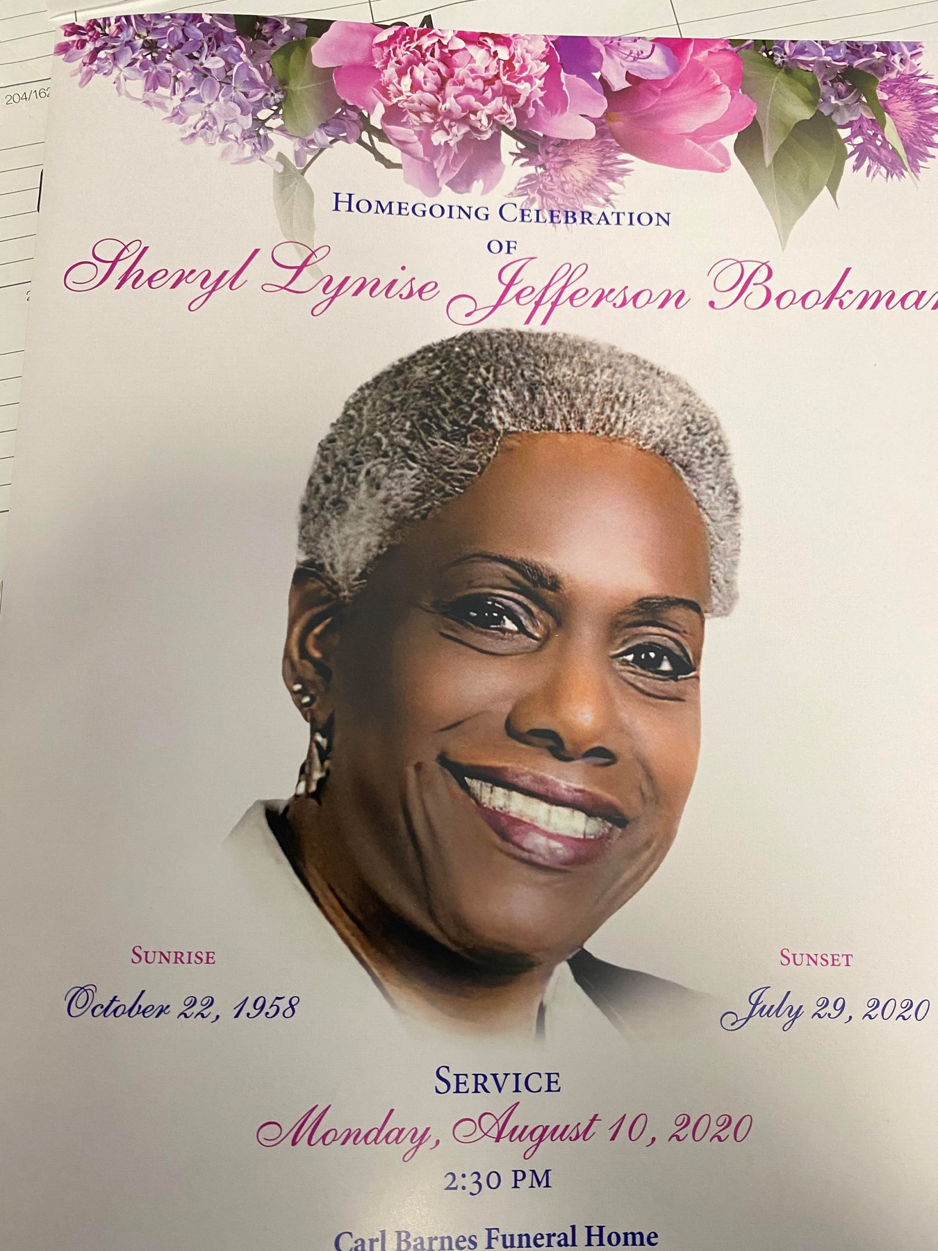 Obituary of Sheryl Lynise Bookman