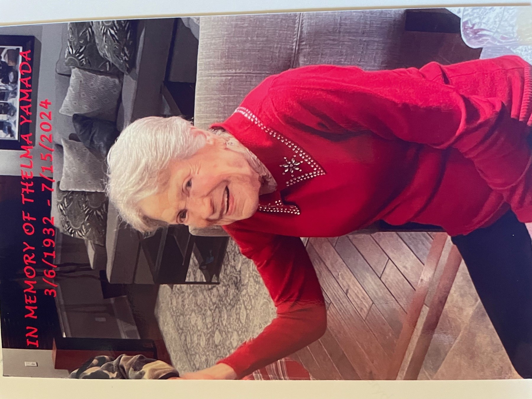 Obituary of Thelma Maxine Yamada