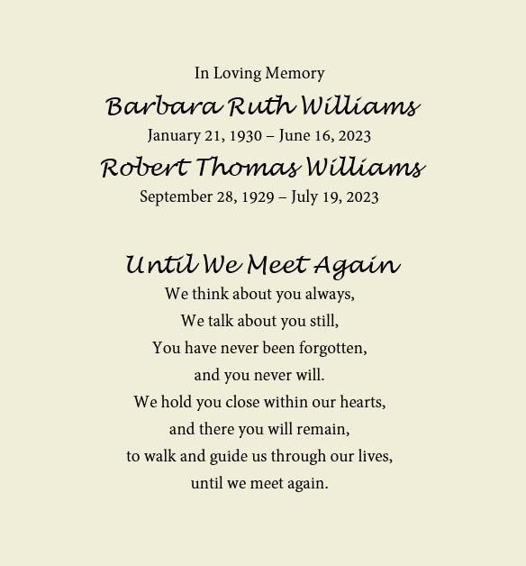 Obituary of Robert Thomas Williams