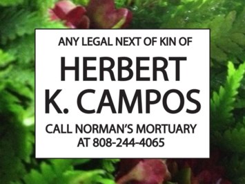 Obituario de Herbert K. Campos