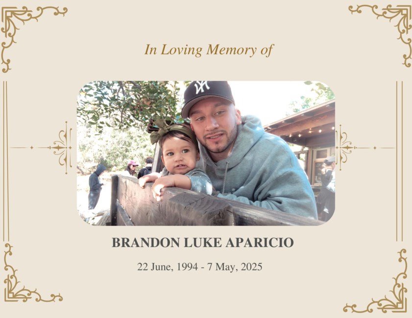 Avis de décès de Brandon Luke Aparicio