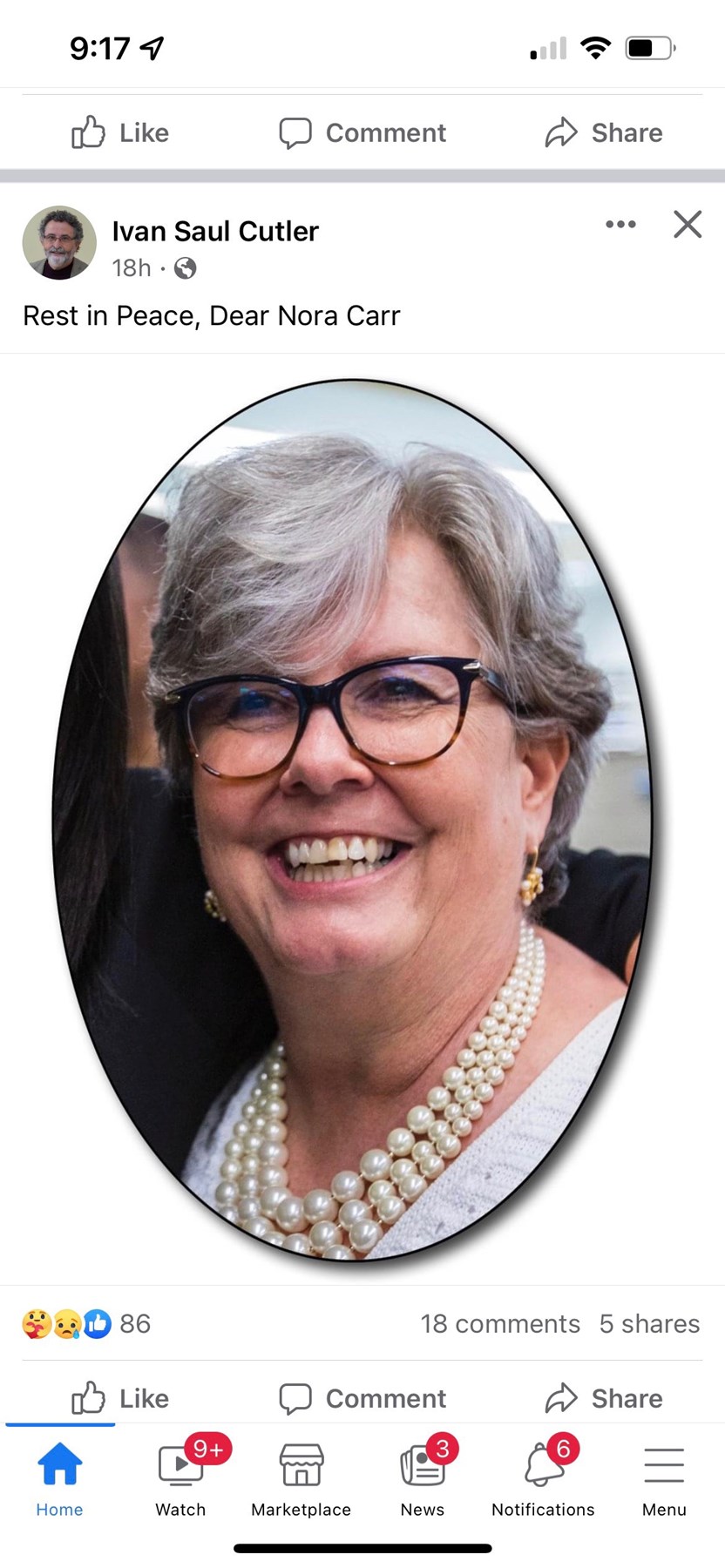 Obituary of Nora McLaughlin Carr